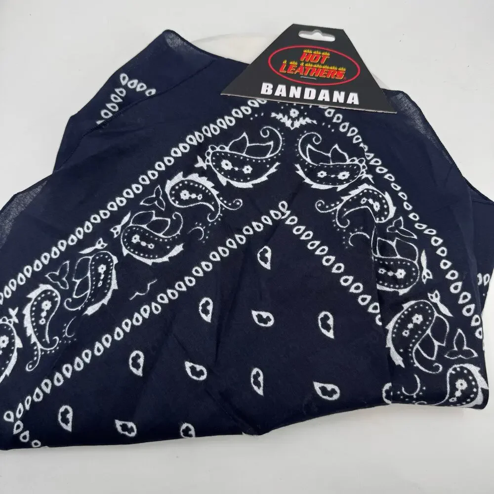 NWT Hot Leathers BAP1008 Classic Navy Paisley Bandana